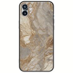 The Marble Collection - Natural Nothing Phone (1) Black TPU (Μαύρη Σιλικόνη)