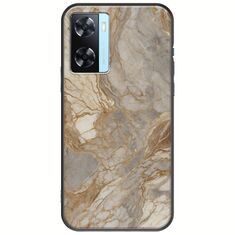The Marble Collection - Natural Oppo A77 5G Black TPU (Μαύρη Σιλικόνη)