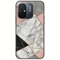 The Marble Collection - Modern Xiaomi Redmi 12C Black TPU (Μαύρη Σιλικόνη)
