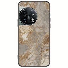 The Marble Collection - Natural OnePlus 11 5G Black TPU (Μαύρη Σιλικόνη)