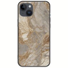 The Marble Collection - Natural iPhone 15 Plus Black TPU (Μαύρη Σιλικόνη)