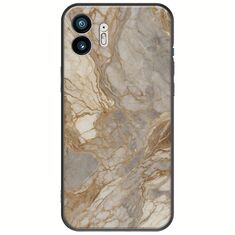The Marble Collection - Natural Nothing Phone (2) Black TPU (Μαύρη Σιλικόνη)