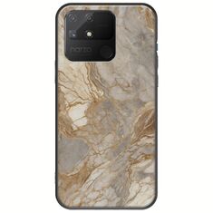 The Marble Collection - Natural Realme Narzo 50A Black TPU (Μαύρη Σιλικόνη)