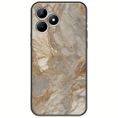 The Marble Collection - Natural Realme Note 50 Black TPU (Μαύρη Σιλικόνη)