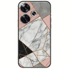 The Marble Collection - Modern Xiaomi Poco F6 5G Black TPU (Μαύρη Σιλικόνη)