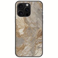 The Marble Collection - Natural iPhone 16 Pro Max Black TPU (Μαύρη Σιλικόνη)