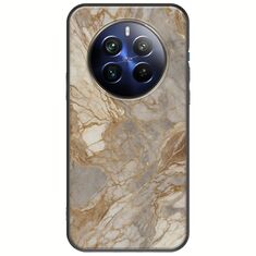 The Marble Collection - Natural Realme 12+ 5G Black TPU (Μαύρη Σιλικόνη)
