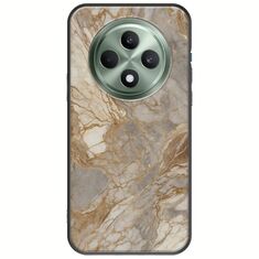 The Marble Collection - Natural Oppo Reno 12 FS 5G  Black TPU (Μαύρη Σιλικόνη)