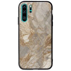 The Marble Collection - Natural Huawei P30 Pro Groove TPU (Tempered Glass και TPU)