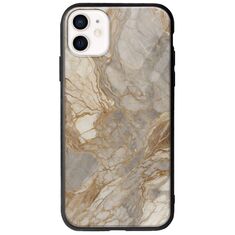 The Marble Collection - Natural iPhone 12 Groove TPU (Tempered Glass και TPU)