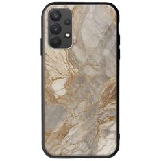 The Marble Collection - Natural Samsung Galaxy A32 4G Groove TPU (Tempered Glass και TPU)