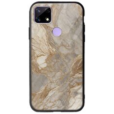The Marble Collection - Natural Realme C21 Groove TPU (Tempered Glass και TPU)