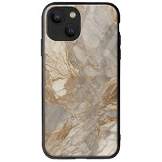 The Marble Collection - Natural iPhone 13  Groove TPU (Tempered Glass και TPU)