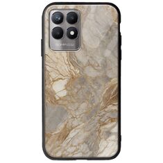 The Marble Collection - Natural Realme 8i Groove TPU (Tempered Glass και TPU)