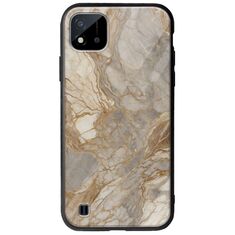 The Marble Collection - Natural Realme C11 2021 Groove TPU (Tempered Glass και TPU)