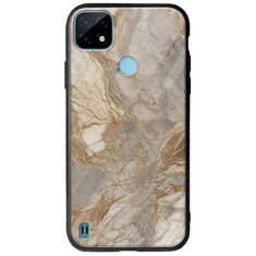 The Marble Collection - Natural Realme C21Y / Realme C25Y Groove TPU (Tempered Glass και TPU)