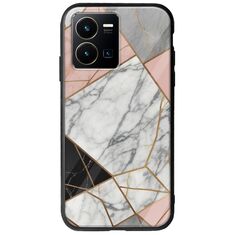 The Marble Collection - Modern Vivo Y35 Groove TPU (Tempered Glass και TPU)