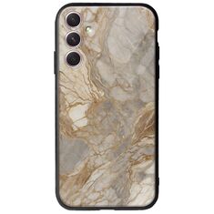 The Marble Collection - Natural Samsung Galaxy A14 5G Groove TPU (Tempered Glass και TPU)