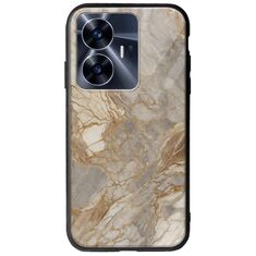 The Marble Collection - Natural Realme C55 Groove TPU (Tempered Glass και TPU)
