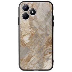 The Marble Collection - Natural Realme Note 50 Groove TPU (Tempered Glass και TPU)