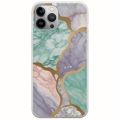 The Marble Collection - Pastel iPhone 12 Pro Max Flexible TPU (Διάφανη Σιλικόνη)