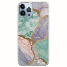 The Marble Collection - Pastel iPhone 12 Pro Flexible TPU (Διάφανη Σιλικόνη)