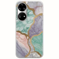 The Marble Collection - Pastel Huawei P50 Pro Flexible TPU (Διάφανη Σιλικόνη)