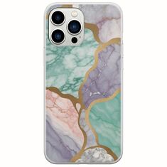 The Marble Collection - Pastel iPhone 14 Pro Flexible TPU (Διάφανη Σιλικόνη)