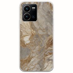 The Marble Collection - Natural Vivo Y35 Flexible TPU (Διάφανη Σιλικόνη)