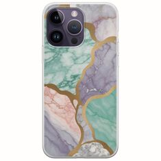 The Marble Collection - Pastel iPhone 15 Pro Flexible TPU (Διάφανη Σιλικόνη)