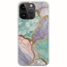 The Marble Collection - Pastel iPhone 15 Pro Max Flexible TPU (Διάφανη Σιλικόνη)