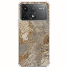 The Marble Collection - Natural Xiaomi Poco F6 Pro 5G Flexible TPU (Διάφανη Σιλικόνη)