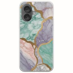 The Marble Collection - Pastel iPhone 16 Plus Flexible TPU (Διάφανη Σιλικόνη)