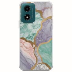 The Marble Collection - Pastel Motorola Moto G04s Flexible TPU (Διάφανη Σιλικόνη)