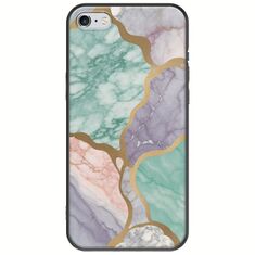 The Marble Collection - Pastel iPhone 6/6s Black TPU (Μαύρη Σιλικόνη)