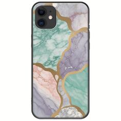 The Marble Collection - Pastel iPhone 11 Black TPU (Μαύρη Σιλικόνη)