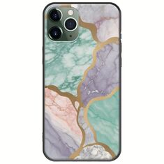 The Marble Collection - Pastel iPhone 11 Pro Black TPU (Μαύρη Σιλικόνη)
