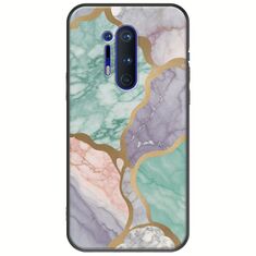The Marble Collection - Pastel OnePlus 8 Pro Black TPU (Μαύρη Σιλικόνη)