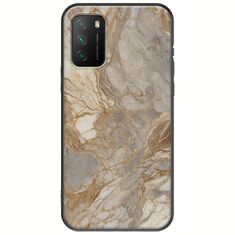 The Marble Collection - Natural Xiaomi Poco M3 Black TPU (Μαύρη Σιλικόνη)