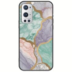 The Marble Collection - Pastel OnePlus 9 Pro Black TPU (Μαύρη Σιλικόνη)