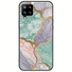 The Marble Collection - Pastel Samsung Galaxy A22 4G Black TPU (Μαύρη Σιλικόνη)