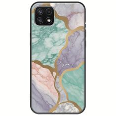 The Marble Collection - Pastel Samsung Galaxy A22 5G Black TPU (Μαύρη Σιλικόνη)