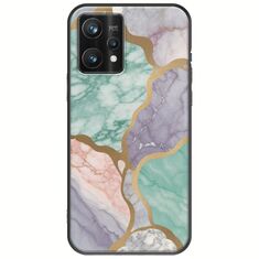 The Marble Collection - Pastel Realme 9 Pro Plus Black TPU (Μαύρη Σιλικόνη)