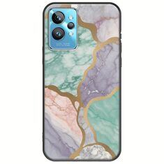 The Marble Collection - Pastel Realme GT2 Pro Black TPU (Μαύρη Σιλικόνη)