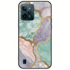 The Marble Collection - Pastel Realme C31 Black TPU (Μαύρη Σιλικόνη)