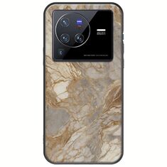 The Marble Collection - Natural Vivo X80 Pro Black TPU (Μαύρη Σιλικόνη)