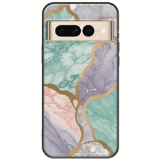 The Marble Collection - Pastel Google Pixel 7 Pro 5G Black TPU (Μαύρη Σιλικόνη)