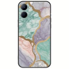 The Marble Collection - Pastel Realme C33 Black TPU (Μαύρη Σιλικόνη)