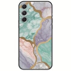 The Marble Collection - Pastel Samsung Galaxy A34 5G Black TPU (Μαύρη Σιλικόνη)