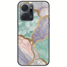 The Marble Collection - Pastel Honor X7a Black TPU (Μαύρη Σιλικόνη)